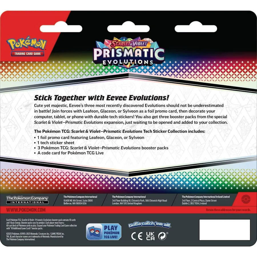 prismatic evolutions tech sticker collection